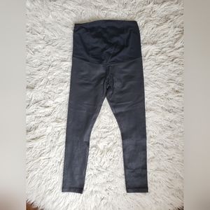 Ingrid & Isabel Faux Leather Maternity Leggings, Black, Medium